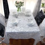 轻描淡写纯棉北欧风格餐桌布 宜家台布茶几桌布 长方形布艺 定做