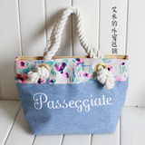 日本原单2015春夏新款布包小手提包便当包女包休闲布包包外贸包