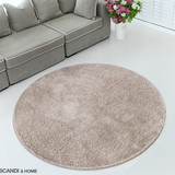韩国正品代购 保暖冬季长毛圆形客厅地毯/地垫 床前垫 棕色
