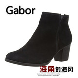代购 德国Gabor嘉宝女鞋 短靴马丁靴绒里中跟女靴 91.672