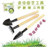 北京园艺工具 户外种花种菜必备 迷你三件套铲子耙子铁锹套装包邮
