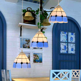 地中海餐厅led吊灯三头蒂凡尼田园简欧餐厅灯简约创意吧台灯具