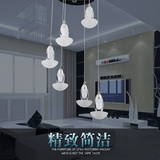 蘑菇个性时尚led餐厅吊灯三头圆形长方形简约现代温馨宜家餐厅灯