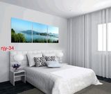 壁画 客厅装饰画无框画现代简约卧室挂画大自然风景沙发背景墙画