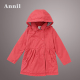 商场同款 安奈儿童装女童加绒外套 冬装梭织风衣AG445465