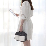 韩国正品GMZ简约布艺帆布包大容量化妆包女手提化妆包洗漱收纳包