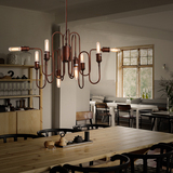 邦镇复古美式怀旧创意多头铁艺工业loft餐厅咖啡厅酒吧吧台吸顶灯