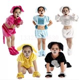 小兔子演出服饰 儿童动物表演服装 幼儿园白兔可爱流氓兔跳舞衣服