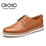 OKKO2016春季新款真皮皮鞋男士休闲鞋头层牛皮板鞋英伦鞋子潮9532