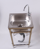 不锈钢水槽水斗水池洗菜盆带加厚支架钢架子不锈钢水槽洗菜洗碗套