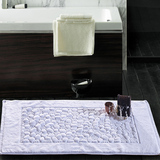 酒店宾馆卫生间加厚白色地垫卫浴浴室门垫脚垫防滑超吸水纯棉地巾