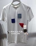 地素 2016秋款女韩版时尚贴布休闲圆领短袖T恤小上衣2M3B301