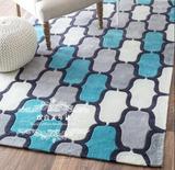 几何欧式简约宜家艺术地中海手工晴纶腈纶地毯客厅茶几沙发可水洗