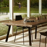 实木咖啡桌长桌写字台复古铁艺餐桌椅组合酒吧桌椅办公桌餐厅桌子