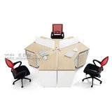 上海办公家具简约三人职员办公桌工作位多人屏风组合电脑桌椅卡位