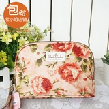 化妆包韩国防水帆布花朵可爱卡通 大容量 小号便携 收纳包手拿包