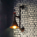 工业美式创意个性床头阳台灯单头水管灯具复古风格铁艺楼梯壁灯