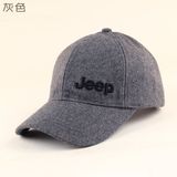 包邮帽子男士jeep户外休闲帽加厚毛呢棒球帽男帽冬季保暖帽中老年