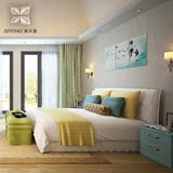 简约现代软床1.5米1.8米可拆洗布艺床欧式卧室双人床储物布床家具