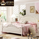 韩式田园美式乡村橡实木欧式白色婚床公主床高箱储物特价双人大床