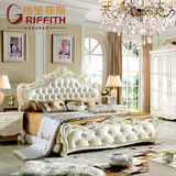 格里菲斯欧式双人床1.5米法式高箱大床公主床1.8米婚床雕花实木床