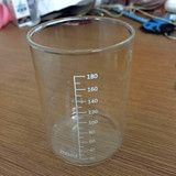 正品200ML玻璃量杯带刻度耐高温可加热实验室医用耐热玻璃烧杯