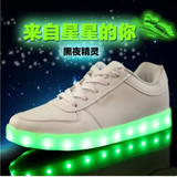 7色彩LED发光鞋USB充电夜灯鞋荧光板鞋情侣休闲韩版男鞋女N字鞋子