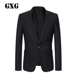 GXG男装 男士西装 黑白条字母条纹西装外套#54101040