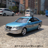 北京现代索纳塔的士TAXI出租车计程车彩珀成真合金汽车模型有车标