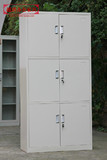上海越琪办公家具钢制仪器柜公司文件柜带锁资料储物柜6门铁柜子