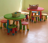 饭桌学习画画写字套装书桌椅双层加厚幼儿园儿童塑料桌椅 宝宝吃