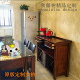 全实木美式家具定制定做餐边柜酒柜Thomas 吧台QTSHH-018H