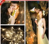 2016最新夜景新款婚纱摄影道具外景拍摄儿童主题 暖光5米LED灯串