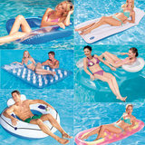 包邮正品Bestway日光浴充气双人浮排水上沙发躺椅沙滩垫床游泳圈