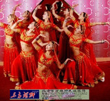 印度舞肚皮舞服装女子群舞演出舞蹈表演服装西域风情女装定做出租