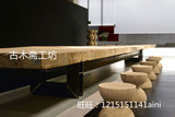 简约现代 沙漏形原木凳个性创意设计师凳子实木餐椅咖啡凳