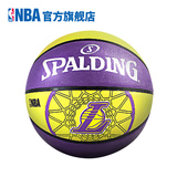 NBA 斯伯丁 湖人队徽 运动篮球橡胶篮球 83-156Y SBD0071A