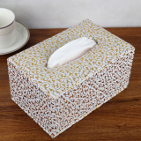丽然 皮革纸巾盒 小号抽纸盒 欧式收纳盒 创意汽车用家用客厅