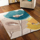 时尚欧式田园花朵地毯客厅茶几沙发地毯卧室床边手工腈纶地毯定制