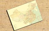 怀旧复古牛皮纸海报装饰画芯 大尺寸中国地图 学生专用墙画