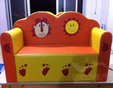 早教中心软体沙发软体长椅子 幼儿园软包长凳卡通狮子 双人沙发椅
