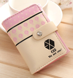 2015韩国可爱钱包 创意EXO女短款3折钱夹 女式时尚钱包批发 新款