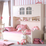 儿童家具韩式衣柜床 多功能 组合公主女孩男孩上下高低儿童双层床