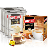 印尼进口可比可白咖啡10包散装300G+1盒卡布奇诺咖啡90g组合