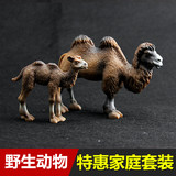 儿童仿真模型玩具野生动物园世界沙漠之舟蒙古骆驼单双峰骆驼幼崽
