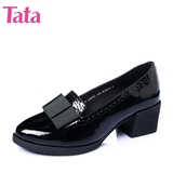 Tata/他她2016年春季专柜同款甜美舒适牛皮浅口女单鞋2Q907AQ6