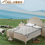 水星家纺 抗菌防螨羊毛床垫 单双人床护垫床褥 床上用品