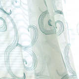C.raker云舒 现代简约欧式高档立体刺绣大气窗纱定制成品帘窗帘