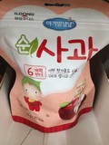 韩国代购宝宝零食  饼干 苹果干 100%生果无添加剂 日东苹果干 6m