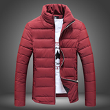 冬季立领短款修身型红色夹克棉衣男装冬装韩版潮流冬天外套外衣服